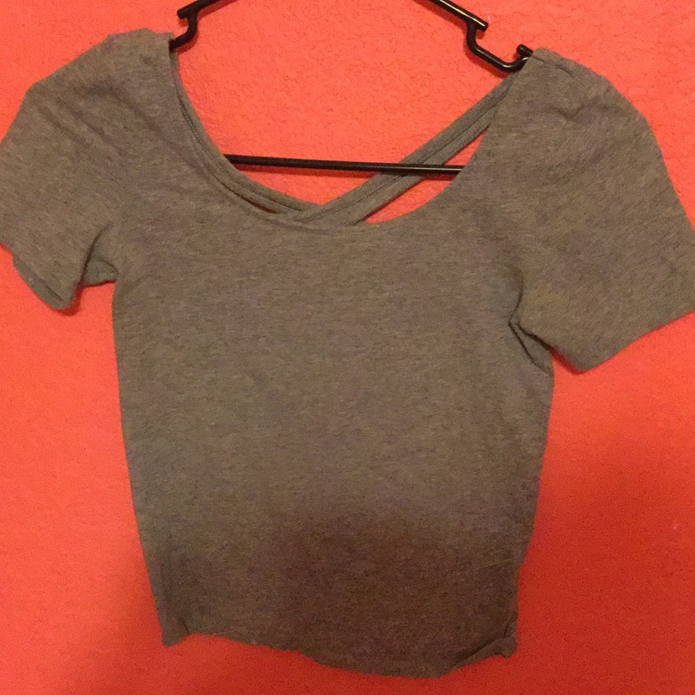 grey crop top